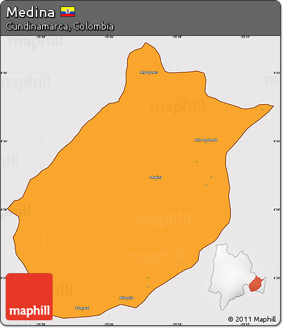 Political Simple Map of Medina, cropped outside