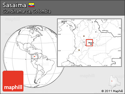Blank Location Map of Sasaima