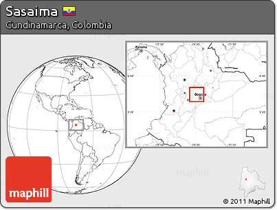 Blank Location Map of Sasaima