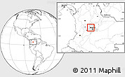 Blank Location Map of Sasaima, highlighted parent region