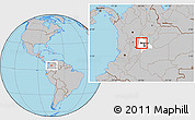 Gray Location Map of Sasaima, highlighted parent region