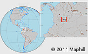 Gray Location Map of Sasaima