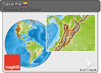 Physical Location Map of Sasaima