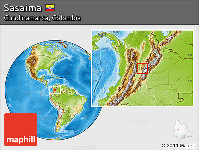 Physical Location Map of Sasaima