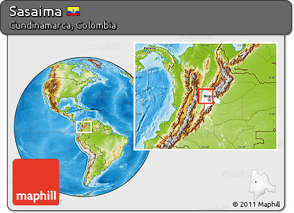 Physical Location Map of Sasaima, highlighted parent region