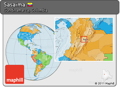 Political Location Map of Sasaima
