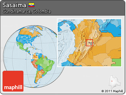 Political Location Map of Sasaima