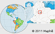 Political Location Map of Sasaima, highlighted country