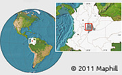 Satellite Location Map of Sasaima, highlighted country, highlighted parent region