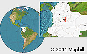 Satellite Location Map of Sasaima, highlighted country
