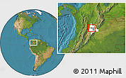 Satellite Location Map of Sasaima, highlighted parent region