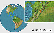Satellite Location Map of Sasaima