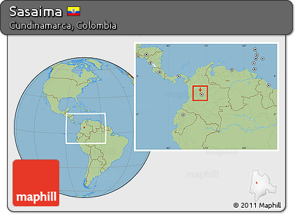 Savanna Style Location Map of Sasaima, within the entire country