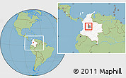 Savanna Style Location Map of Sasaima, highlighted country, highlighted parent region, within the entire country