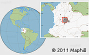 Savanna Style Location Map of Sasaima, highlighted country, highlighted parent region