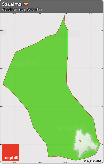 Political Simple Map of Sasaima, cropped outside