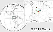 Blank Location Map of Tocaima