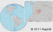 Gray Location Map of Tocaima