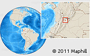 Shaded Relief Location Map of Tocaima