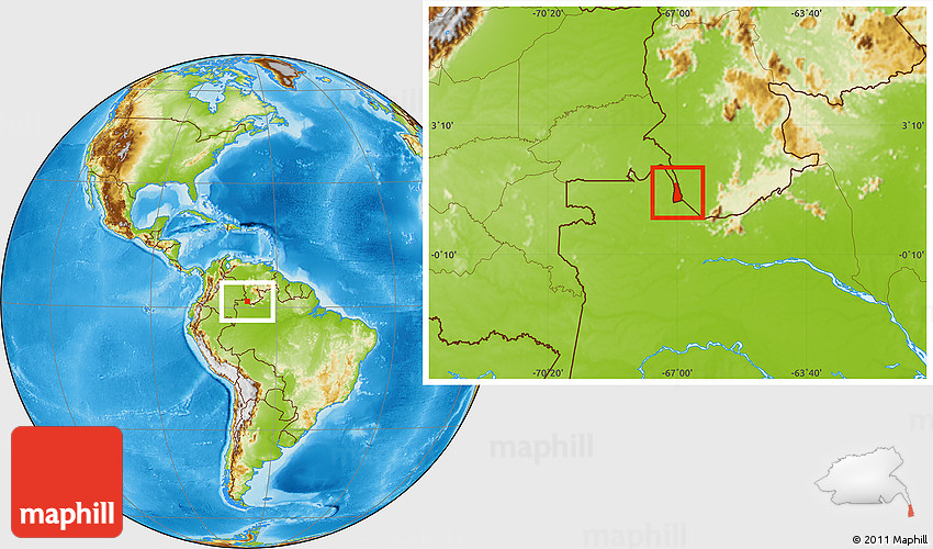 Physical Location Map of La Guadalupe