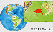 Physical Location Map of Guania