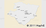 Classic Style 3D Map of Miraflores, single color outside