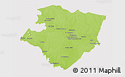 Physical 3D Map of Miraflores, cropped outside