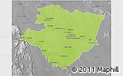 Physical 3D Map of Miraflores, desaturated