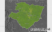 Satellite 3D Map of Miraflores, desaturated