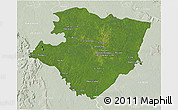 Satellite 3D Map of Miraflores, lighten