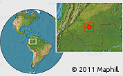 Satellite Location Map of Miraflores