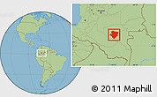 Savanna Style Location Map of Miraflores
