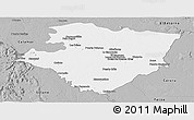 Gray Panoramic Map of Miraflores