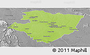 Physical Panoramic Map of Miraflores, desaturated