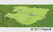 Physical Panoramic Map of Miraflores, satellite outside