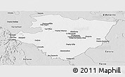 Silver Style Panoramic Map of Miraflores