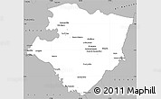 Gray Simple Map of Miraflores