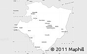 Silver Style Simple Map of Miraflores