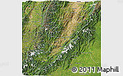 Satellite 3D Map of Huila