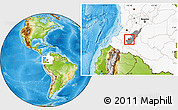 Physical Location Map of La Argentina, highlighted country, highlighted parent region