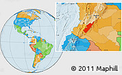 Political Location Map of Huila