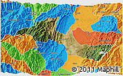 Satellite 3D Map of Neiva, political outside
