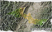 Satellite 3D Map of Neiva, semi-desaturated