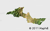 Satellite 3D Map of Neiva, single color outside