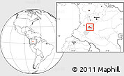 Blank Location Map of Neiva, highlighted parent region