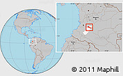 Gray Location Map of Neiva, highlighted parent region