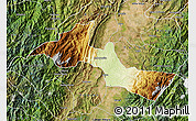 Physical Map of Neiva, satellite outside