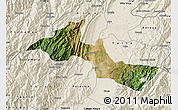 Satellite Map of Neiva, shaded relief outside