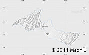 Silver Style Map of Neiva, single color outside