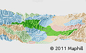 Political Panoramic Map of Neiva, lighten